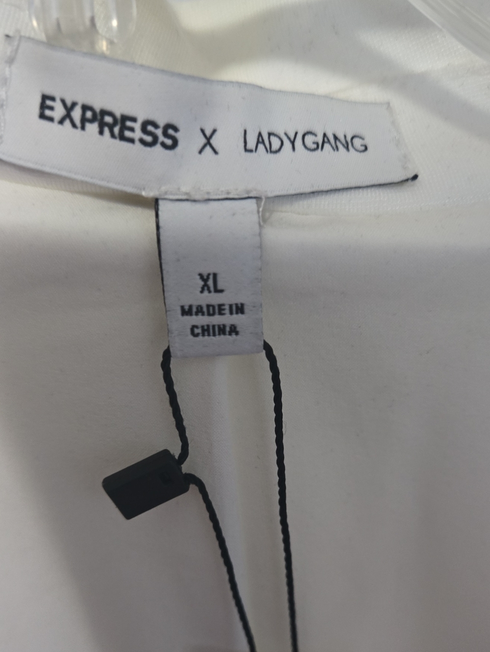 Express X Lady Gang Off White Button Notch Lapel Blazer XL New With Flaw - Picture 3 of 12